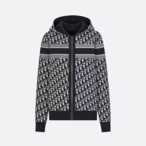 REVERSIBLE ZIPPED CARDIGAN WITH HOOD