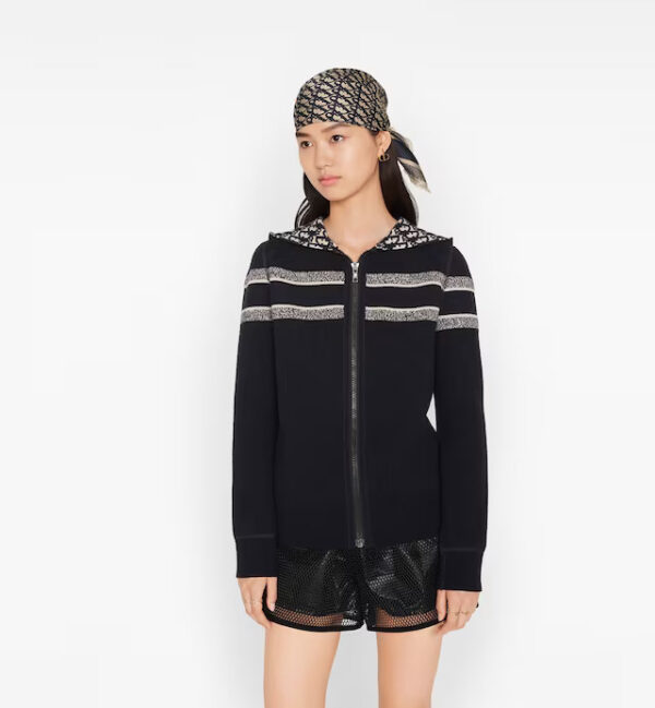 REVERSIBLE ZIPPED CARDIGAN WITH HOOD - Image 6