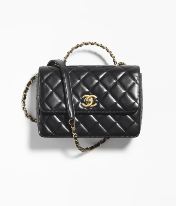 CHANEL SMALL FLAP BAG WITH TOP HANDLE