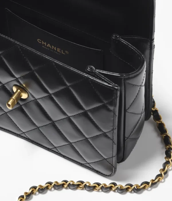 CHANEL SMALL FLAP BAG WITH TOP HANDLE - Image 4
