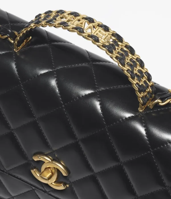 CHANEL SMALL FLAP BAG WITH TOP HANDLE - Image 3