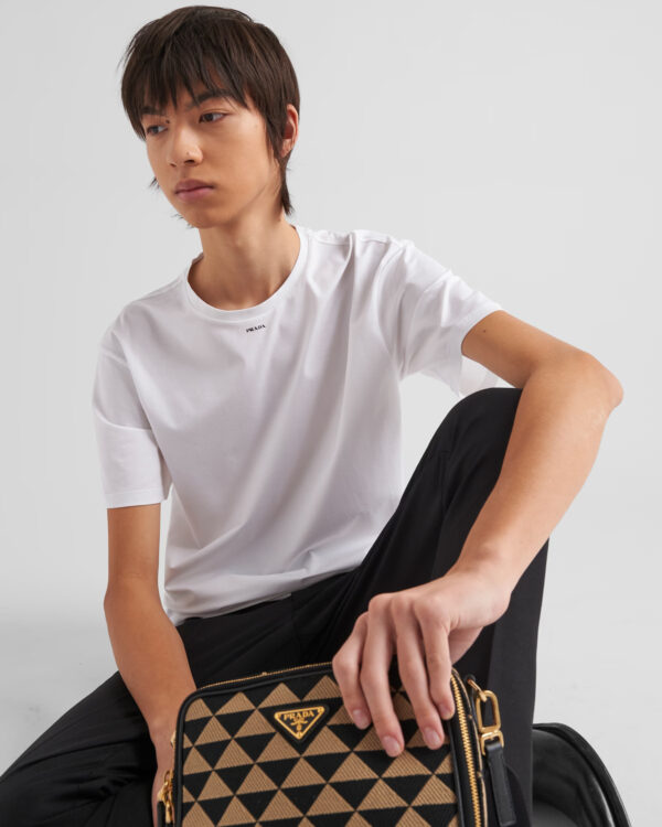 Prada Men's Stretch cotton T-shirt with logo - Image 2