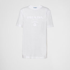 Prada Embroidered jersey T-shirt