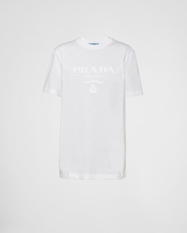 Prada Embroidered jersey T-shirt