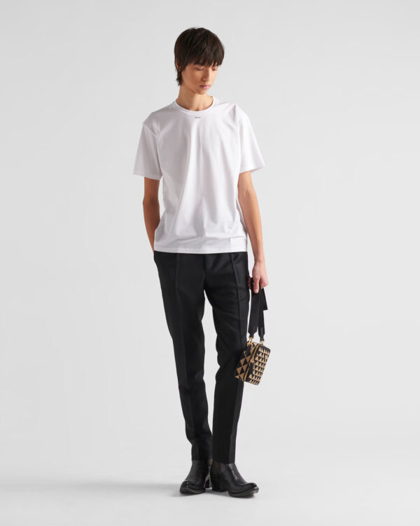 Prada Men's Stretch cotton T-shirt with logo - Image 5
