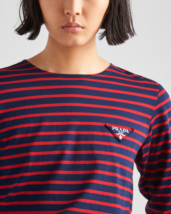 Prada Long-sleeved striped jersey T-shirt - Image 3