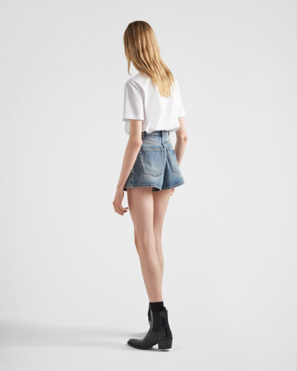 Prada Embroidered jersey T-shirt - Image 3