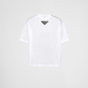 Prada Men's Jersey and Re-Nylon T-shirt