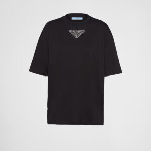 Prada Embroidered jersey T-shirt