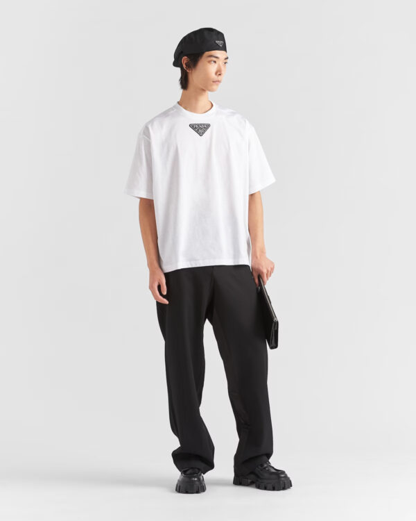 Prada Men's Jersey and Re-Nylon T-shirt - Image 5
