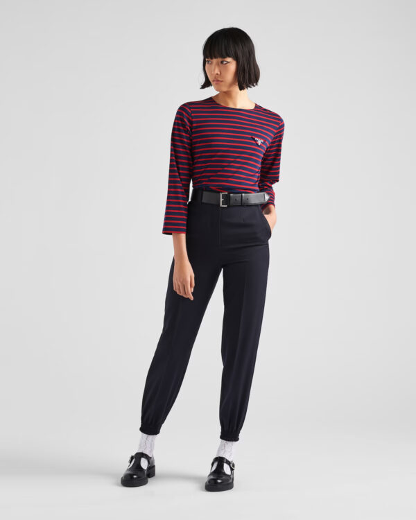 Prada Long-sleeved striped jersey T-shirt - Image 2