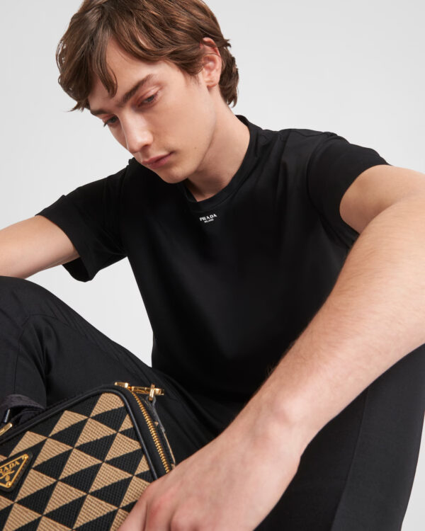 Prada Men's Stretch cotton T-shirt with logo - Image 3