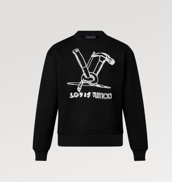 LV Embroidered Cotton Sweatshirt