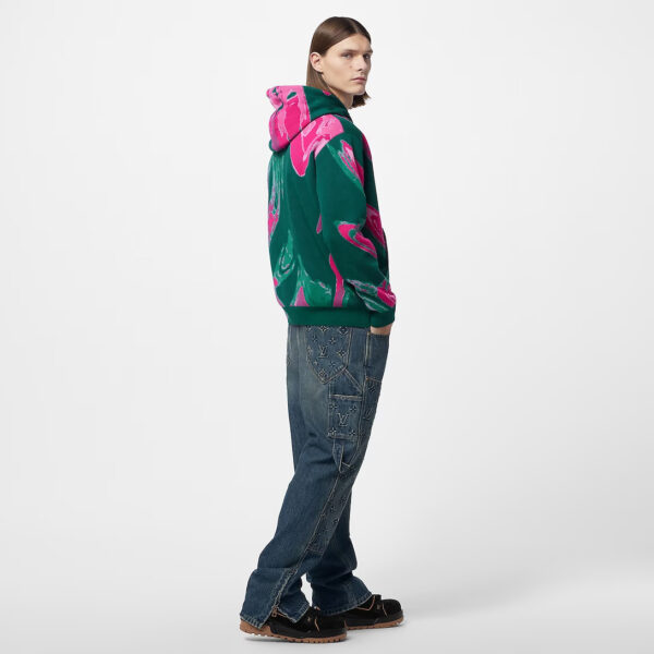 LV Graphic Cotton Hoodie - Image 4
