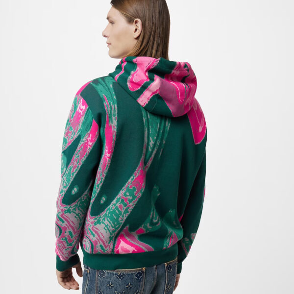 LV Graphic Cotton Hoodie - Image 3