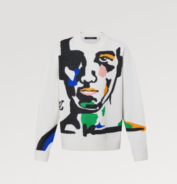 LV Intarsia Cashmere Wool Crewneck