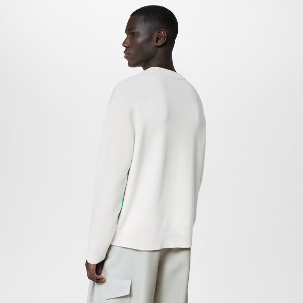 LV Intarsia Cashmere Wool Crewneck - Image 4
