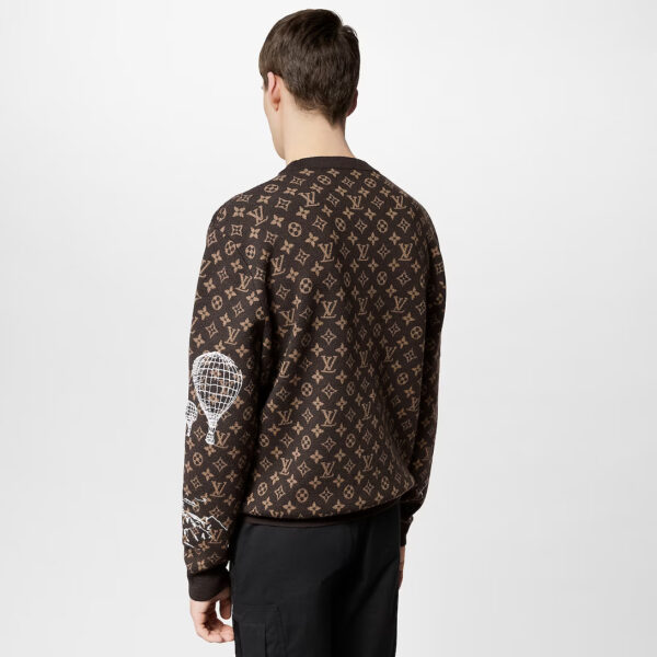 LV Monogram Embroidered Wool Crewneck - Image 3
