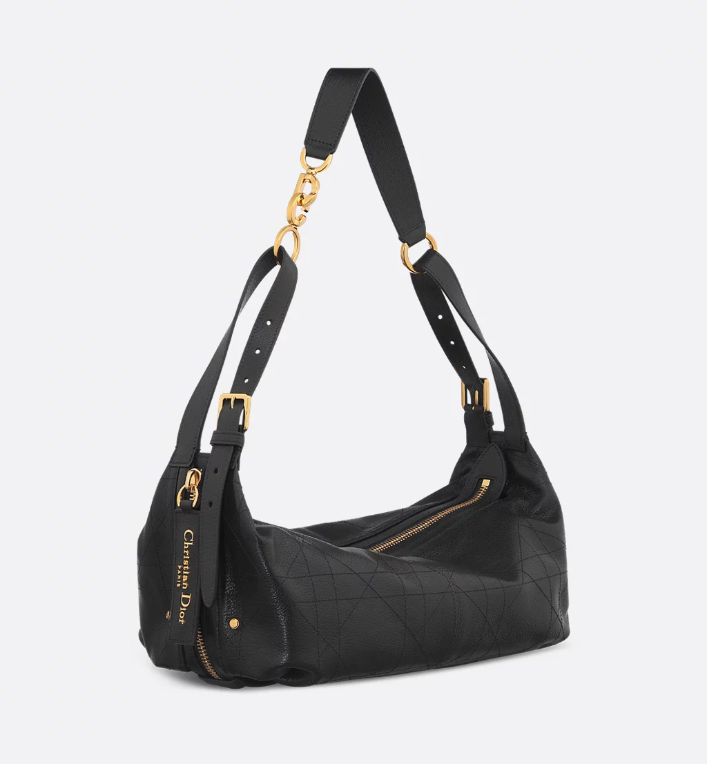 Medium D-Journey Bag in Shiny Goatskin