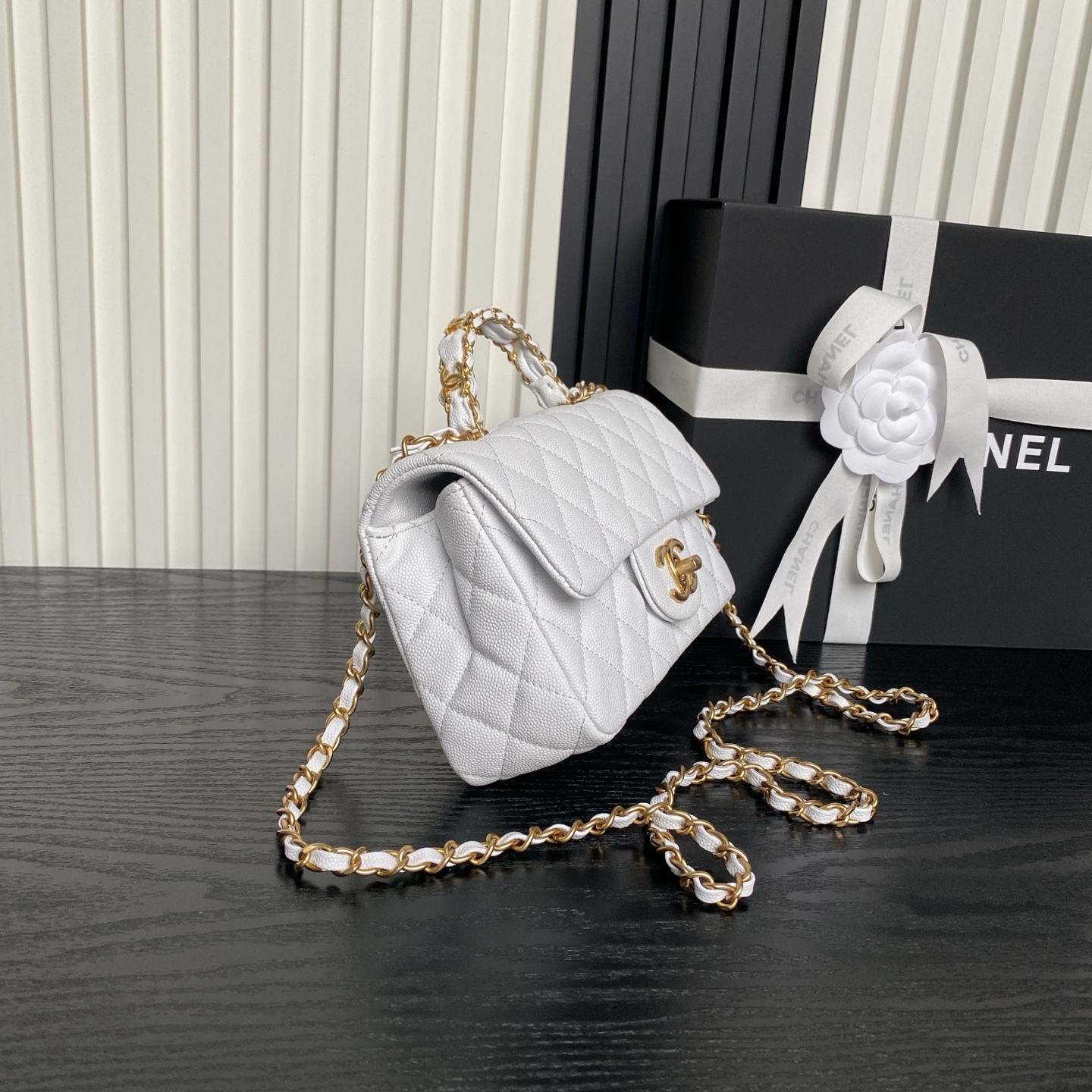 CHANEL Mini Flap Bag with Top Handle AS5701 - Image 12