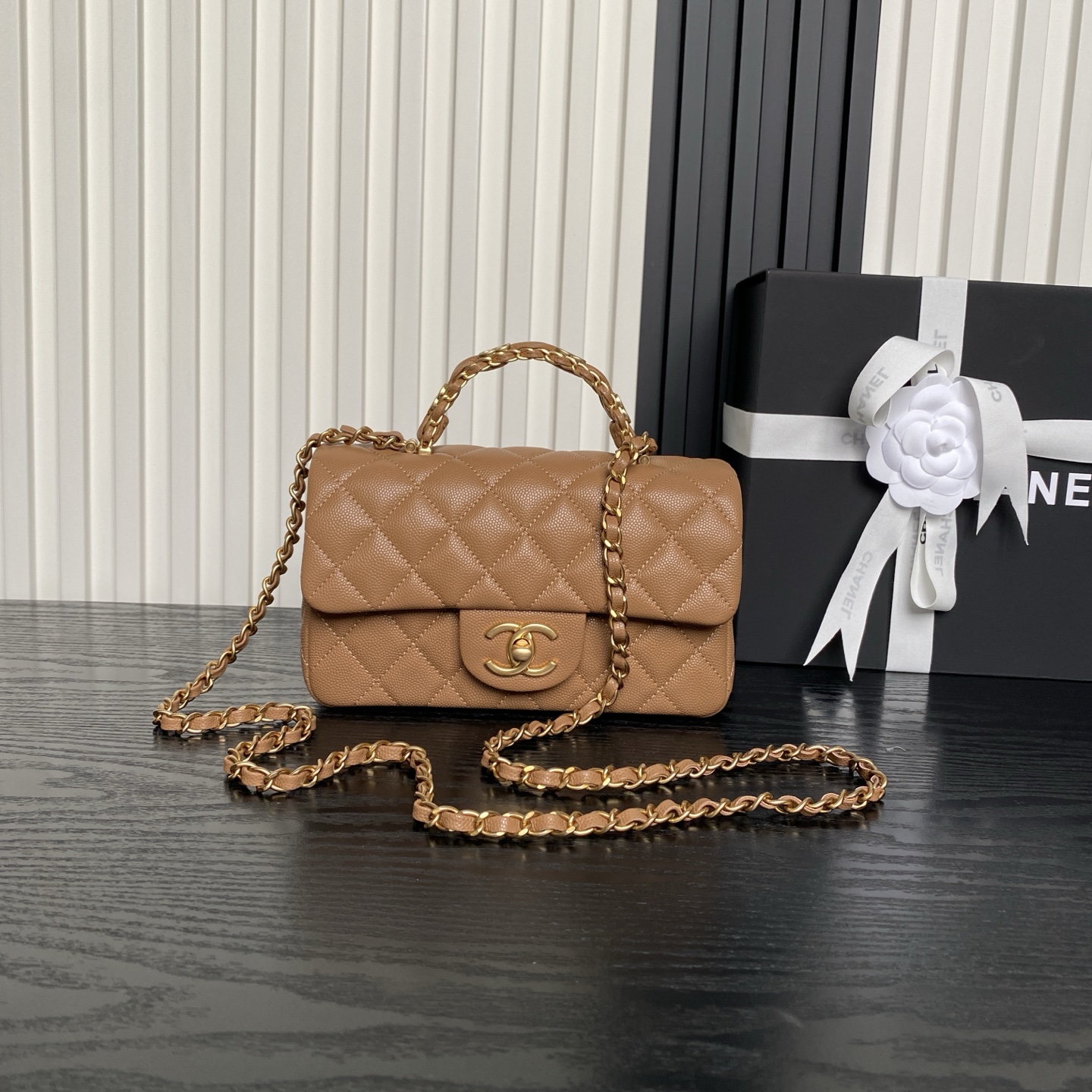 CHANEL Mini Flap Bag with Top Handle AS5701 - Image 2