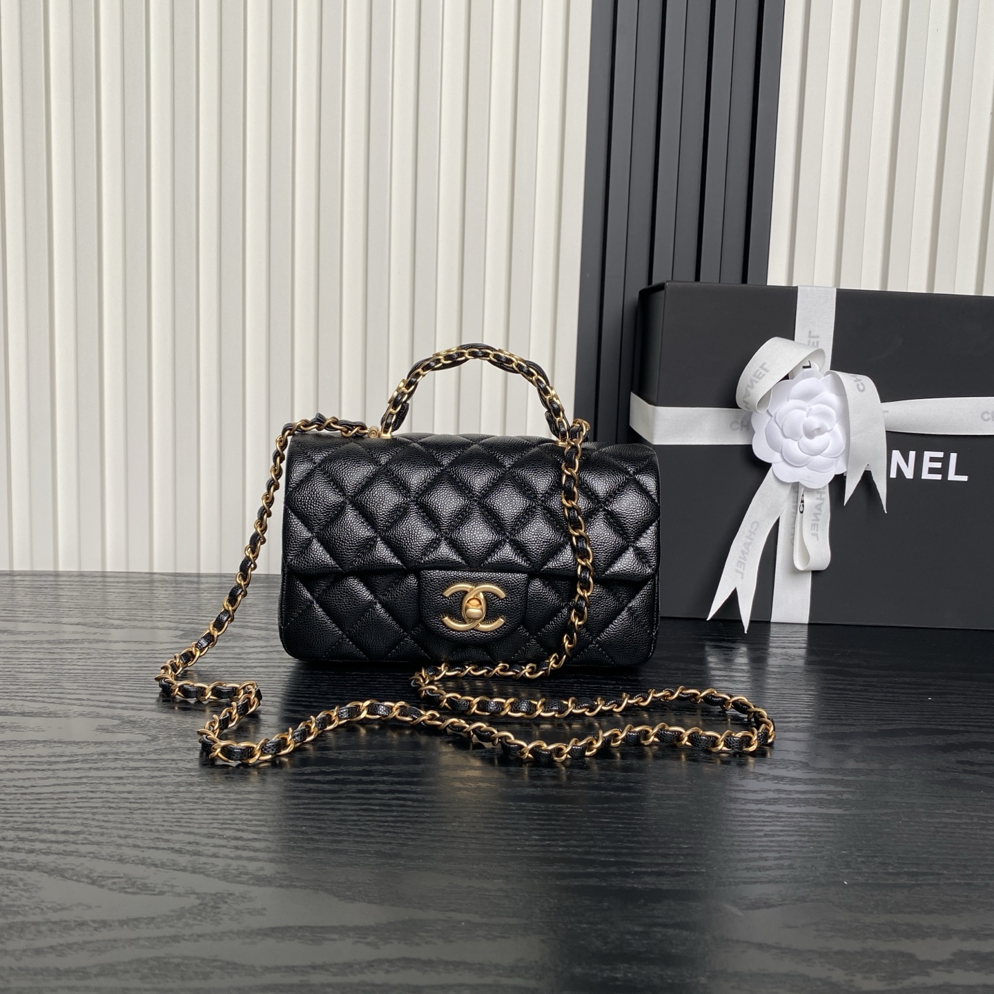 CHANEL Mini Flap Bag with Top Handle AS5701 - Image 18