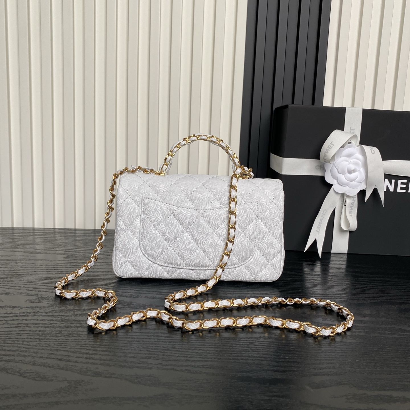 CHANEL Mini Flap Bag with Top Handle AS5701 - Image 11