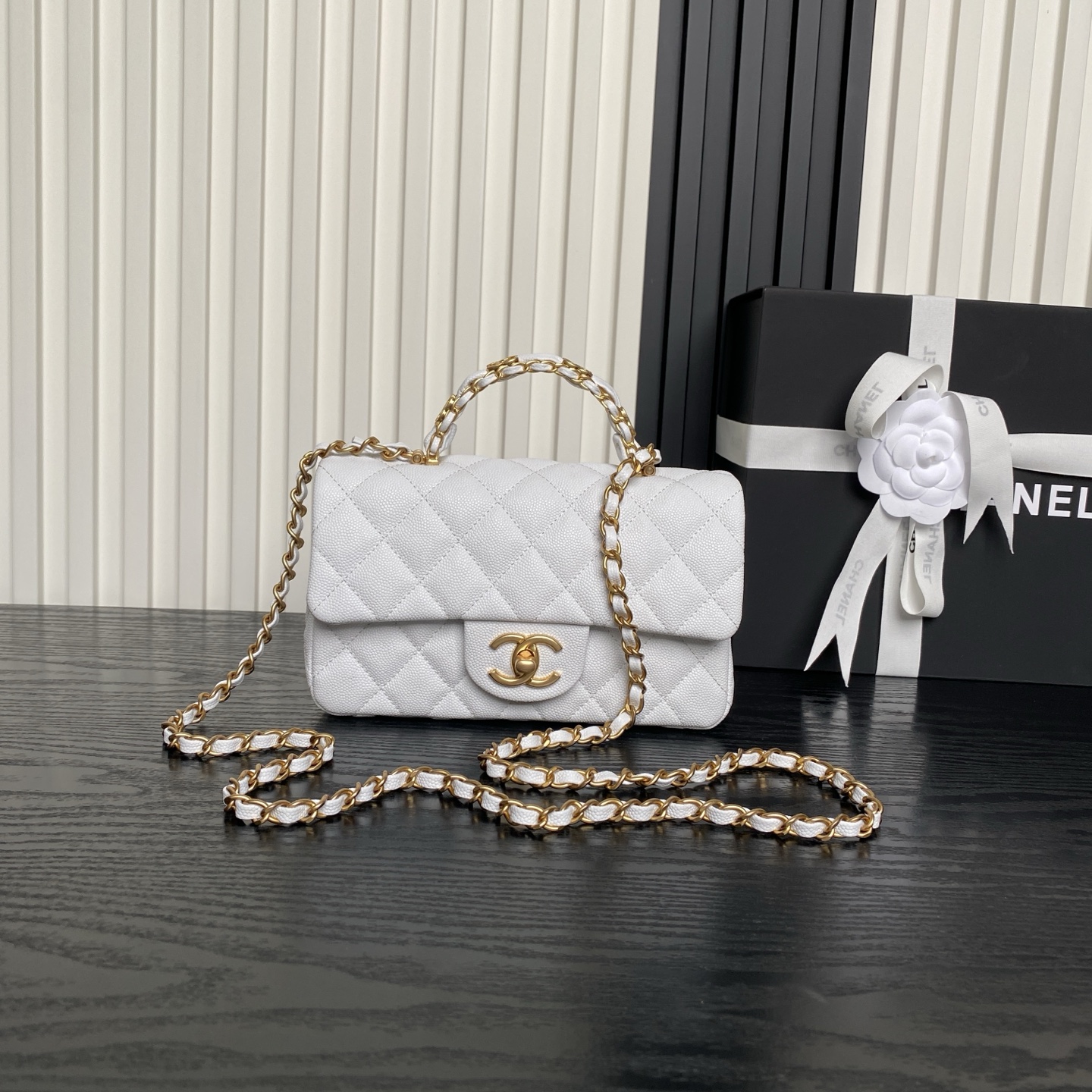 CHANEL Mini Flap Bag with Top Handle AS5701 - Image 10