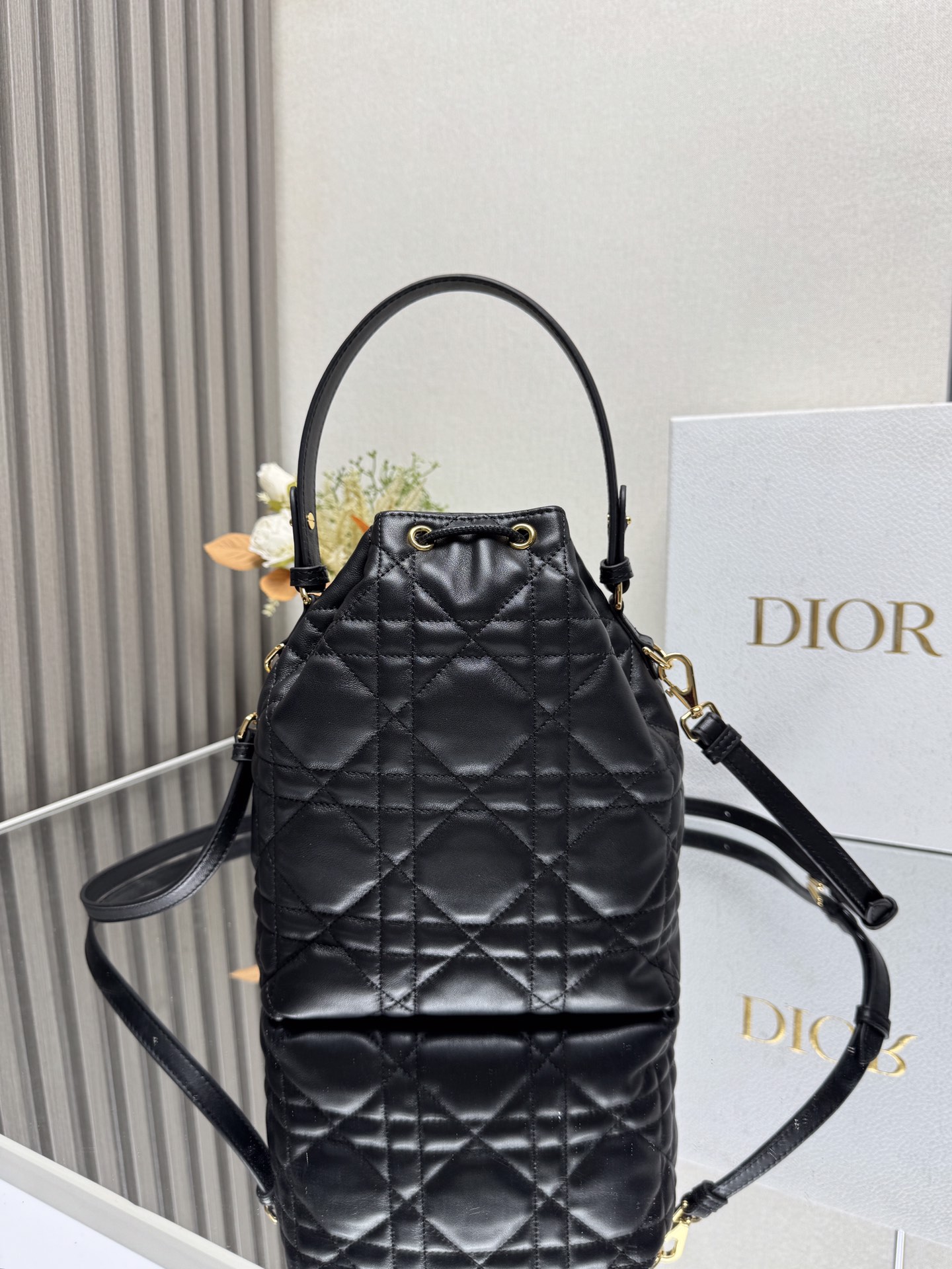 Small Dior Caro Bucket Bag - Image 4
