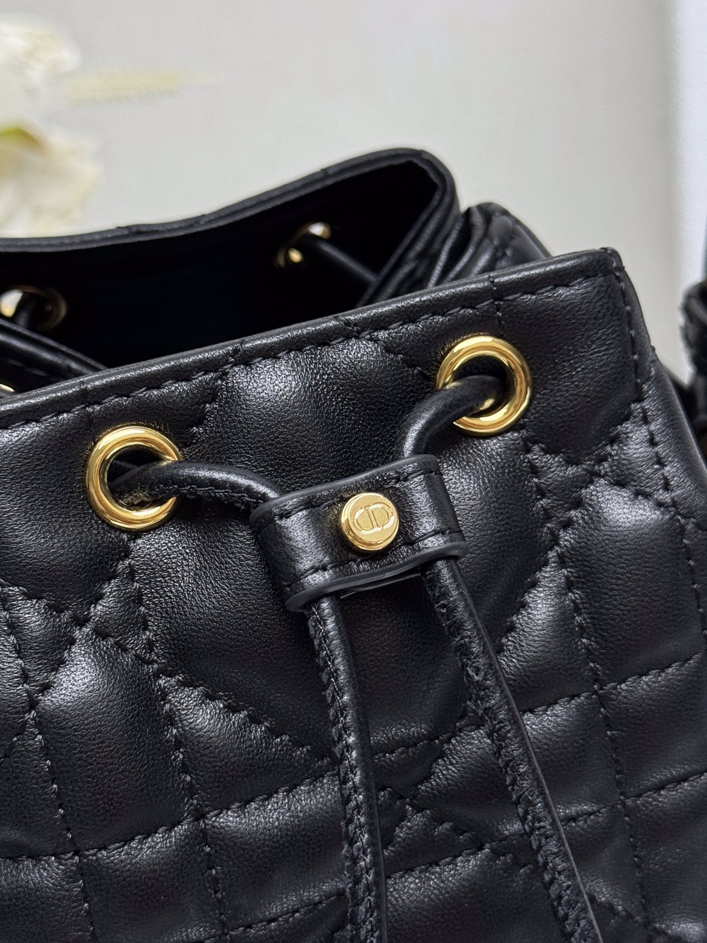 Small Dior Caro Bucket Bag - Image 9