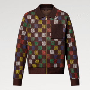 Jacquard Damier Cotton Jersey Blouson
