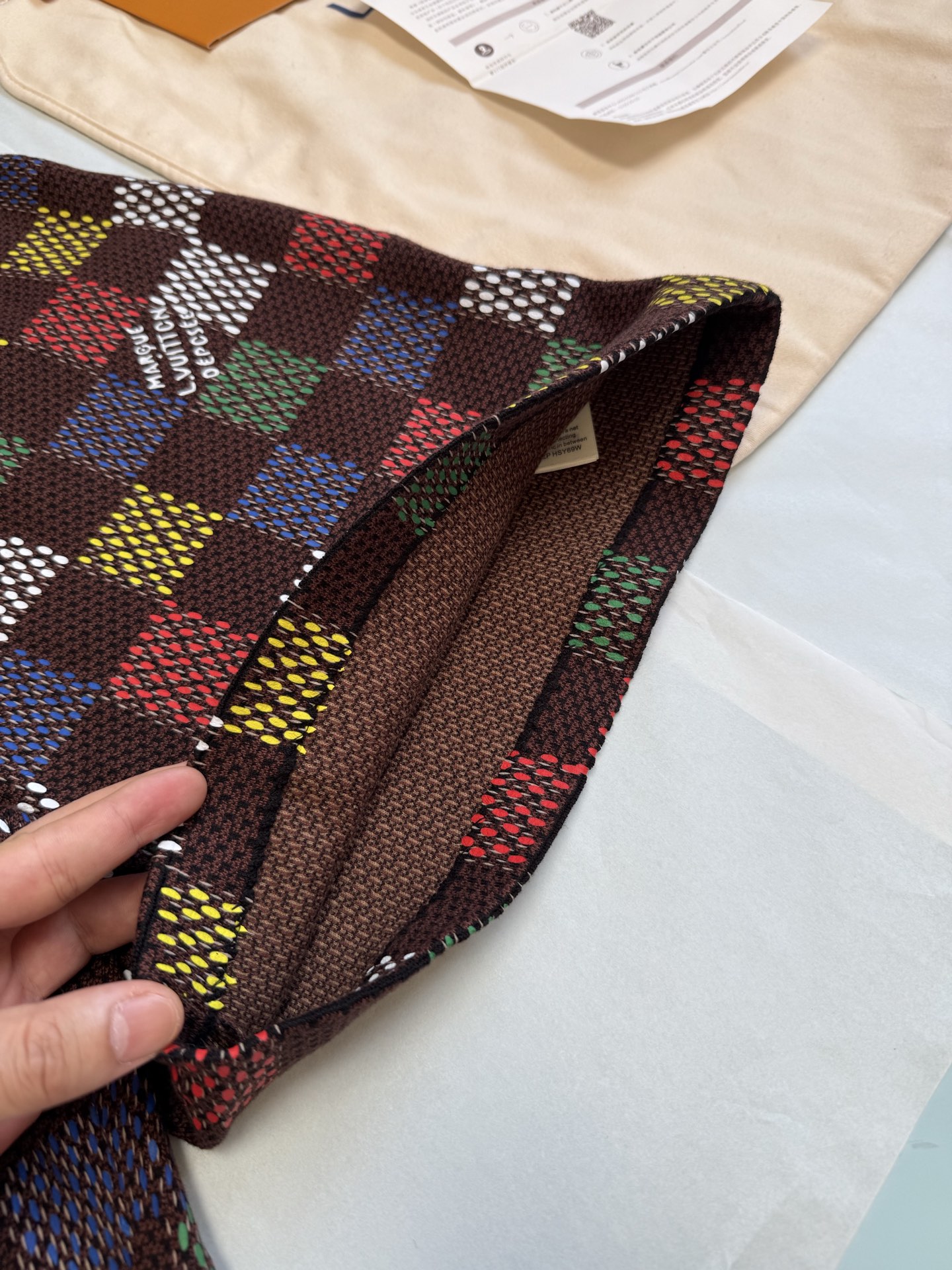 Jacquard Damier Cotton Jersey Shorts - Image 7