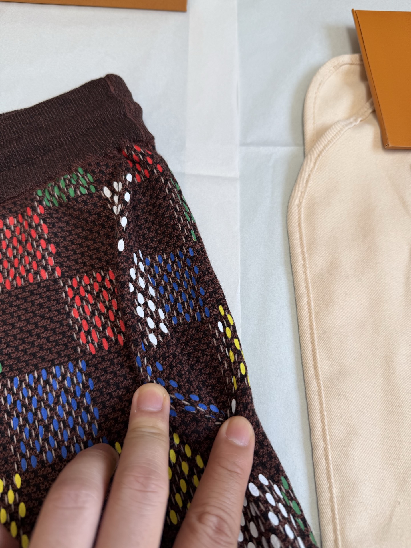 Jacquard Damier Cotton Jersey Shorts - Image 5