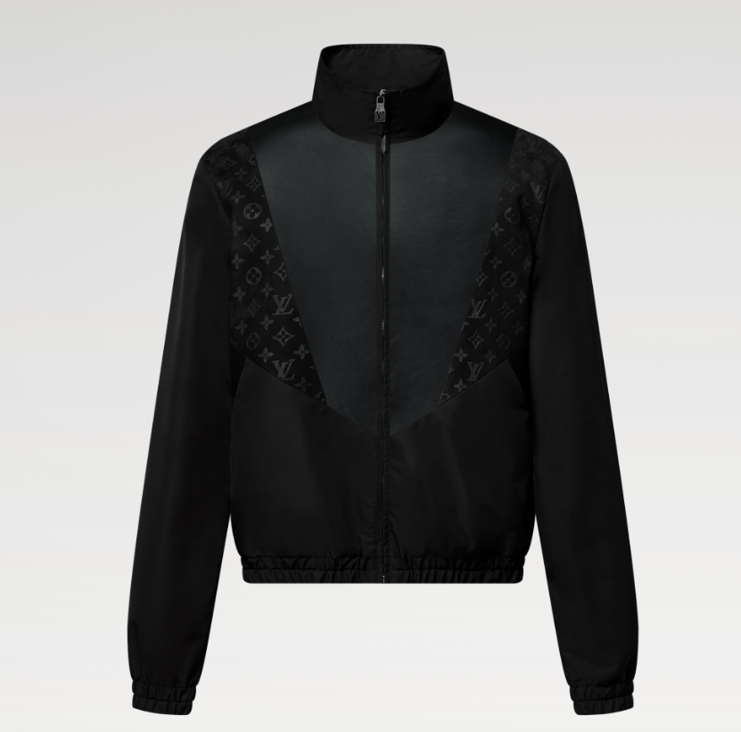 Leather Mix Track Top