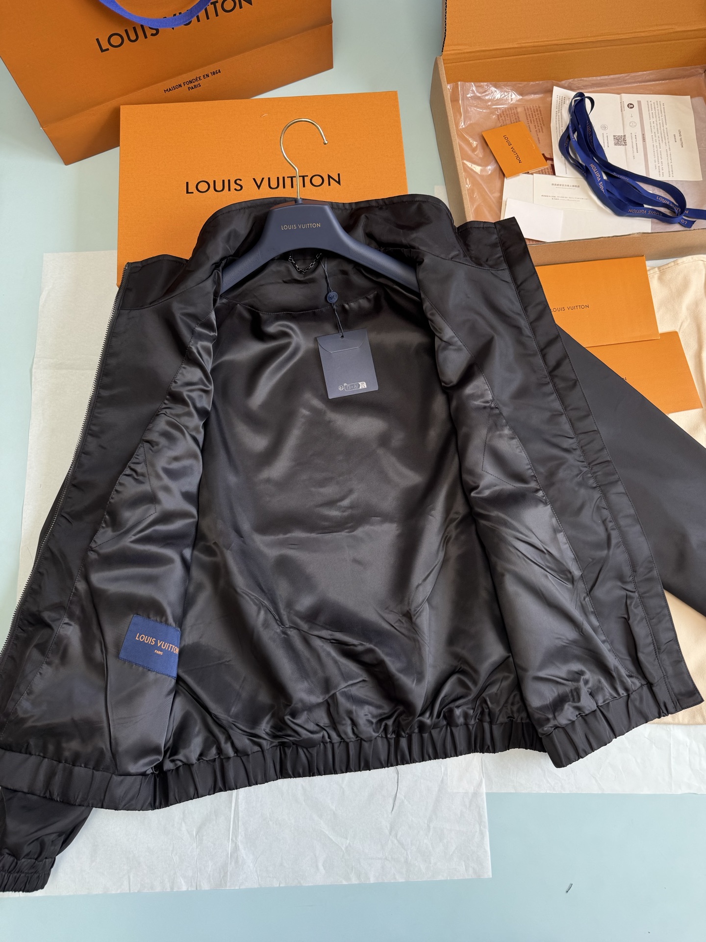 Leather Mix Track Top - Image 7